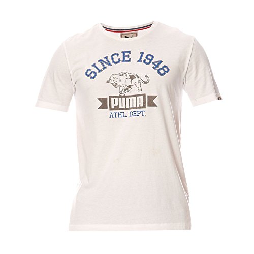 PUMA Herren T-Shirt Style ATHL, White, M von PUMA