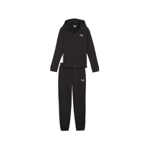 PUMA Mädchen Hooded Sweat Suit Cl Trainingsanzug, PUMA Black, 152 EU von PUMA