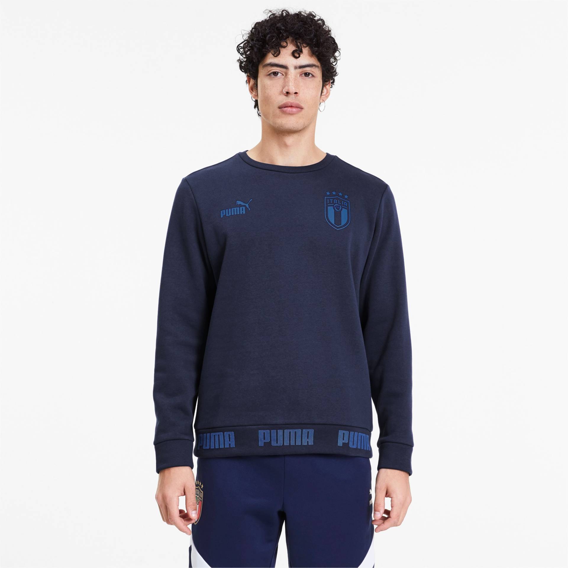 PUMA Italia Football Culture Herren Sweatshirt | Mit Aucun | Blau | Größe: S von PUMA