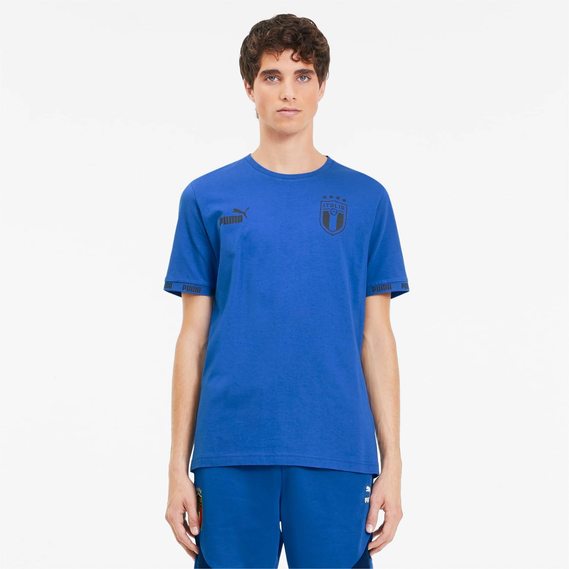 PUMA Italia Football Culture T-Shirt | Mit Aucun | Blau | Größe: S von PUMA