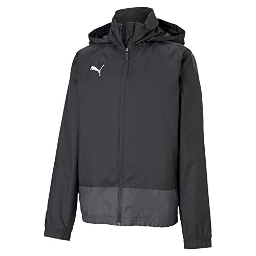 PUMA Jungen teamGOAL 23 Training Rain Jack Regenjacke, Black-Asphalt, 128 von PUMA