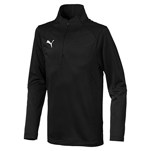 PUMA Kinder Liga Training 1/4 Zip Top Jr Sweatjacke, Schwarz Black White, 116 von PUMA