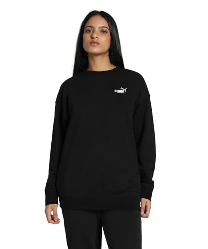 PUMA Mädchen ESS Small No. 1 Logo Relaxed Crew TR Hooded Sweatshirt, PUMA Black, XL von PUMA
