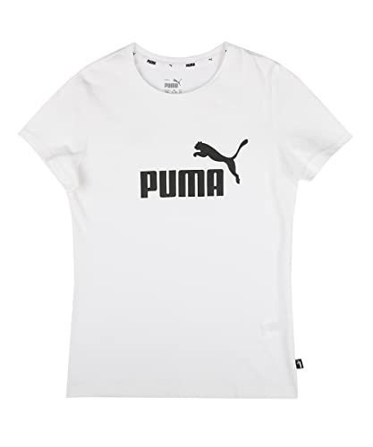 PUMA Mädchen Logo Tee & Shorts Set G Jogginganzug, weiß, 104 von PUMA