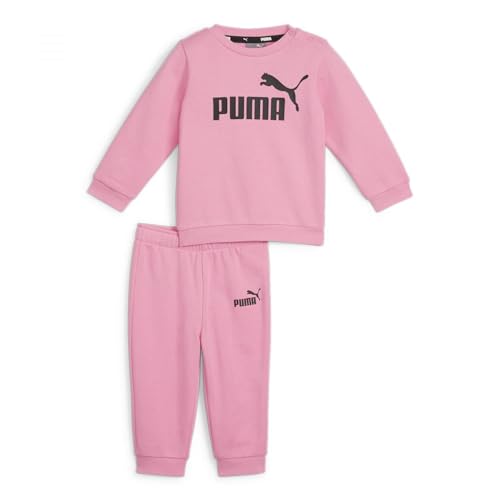 PUMA Unisex Kinder Minicats ESS Crew Jogger FL Trainingsanzug, Fast Pink, 74 EU von PUMA