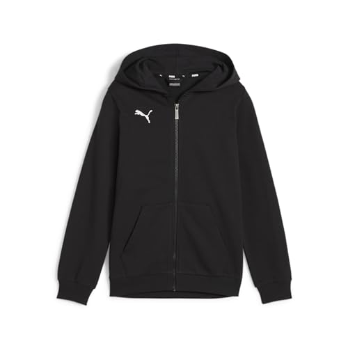 PUMA Jungen Teamgoal Casuals Kapuzenjacke Jr Schweiß, Puma Black-puma Weiß, 140 EU von PUMA