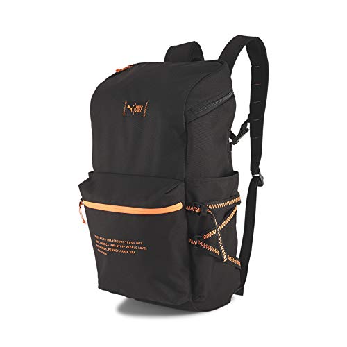 PUMA Unisex – Erwachsene x First Mile Backpack Rucksack, Black-Fizzy Orange, OSFA von PUMA