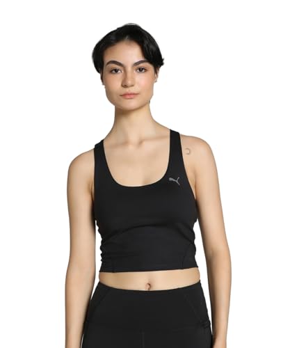 PUMA Unisex Studio Foundation 2-in-1 Crop Tanktop, Puma Schwarz, L EU von PUMA