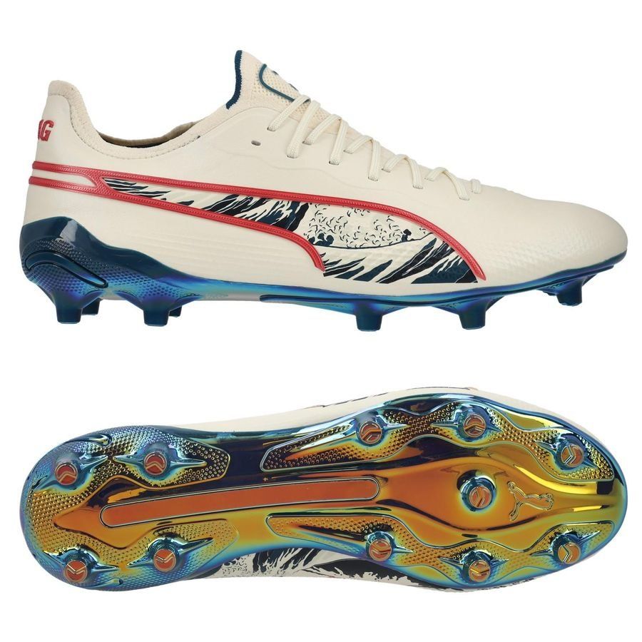 PUMA X Unisport King Ultimate FG/AG Great Wave - Sugared Almond/Active Red/Ocean Tropic LIMITED EDITION von PUMA