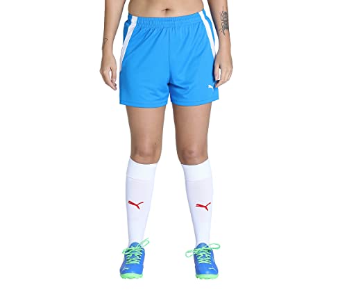 PUMA Damen Teamliga W Shorts, Electric Blue Lemonade-puma White, M EU von PUMA