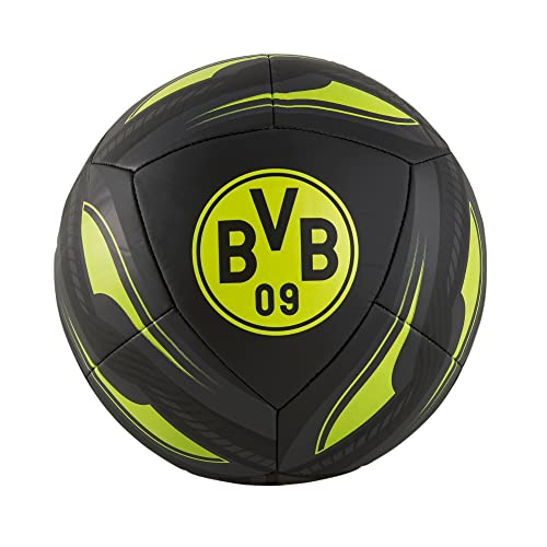 PUMA Borussia Dortmund Icon Ball Fußball (5, Black/Yellow) von PUMA