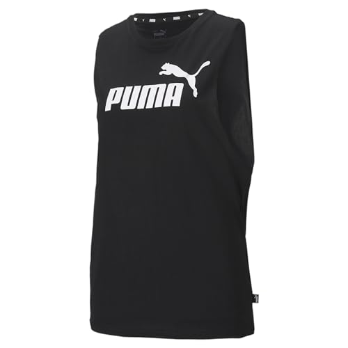 Puma Damen ESS Cut Off Logo Tank Tanktop, Black, M von PUMA