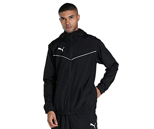 Puma Herren teamRISE All Weather Jacket Trainingsjacke, Black White, L von PUMA