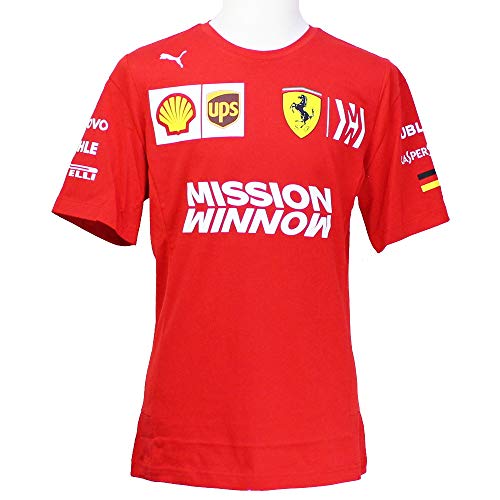 Scuderia Ferrari Herren T-Shirt Sebastian Vettel Fahrer 2019 Rot (M) von PUMA