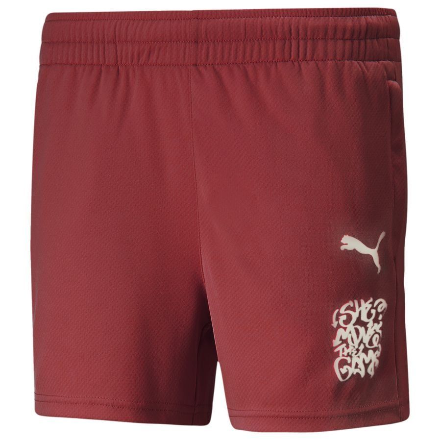 PUMA Trainingsshorts SHE MOVES THE GAME - Rot Damen von PUMA