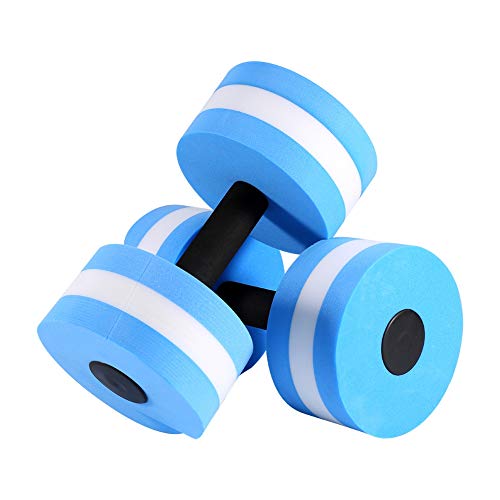 2PCS Wassergymnastik Geräte, Hanteln Set, Wasserhanteln, Wassergymnastik Zubehör, Aquatic Übungshanteln, Wasserhanteln Schwimmen Barbells, EVA-Schaum-Hantel für Aqua-Fitness, Hydrotherapie von PUNELE