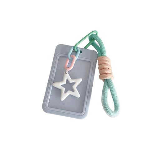 PURPLELILY Lovely Card Covers Credit Case Protective Sleeve Photocard Holders Star Bus Protector Anti-Lost Keychain Star Photocard Holders Bus Cards Sleeve Anti-Lost Keychaincredit Card Cover, C von PURPLELILY