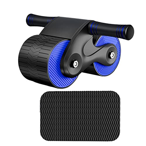 Ab Wrist Roller Wheel, Automatic Rebound Abdominal Wheel, Double Round Abdominal Wheel Ab Exerciser Gym Workout Equipment For Home Core Abs Exercising(with mat) von PW TOOLS