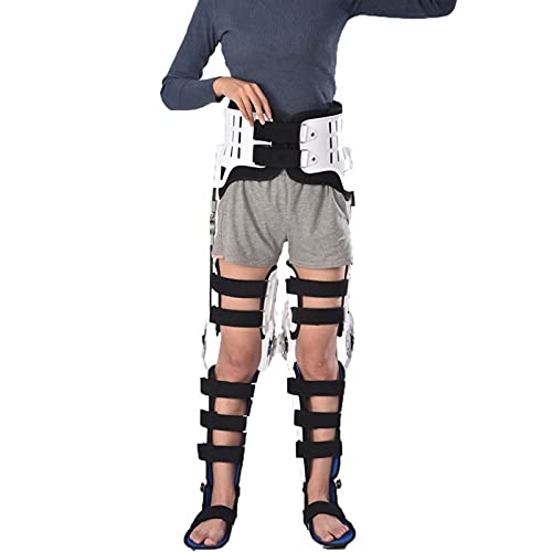 Hüft- und Knie-Knöchel-Orthese, Knie-Knöchel-Feststütze Beinorthese Kniestütze für Femurfraktur Lähmung der unteren Extremitäten für orthopädische Reha,B von PWABAF