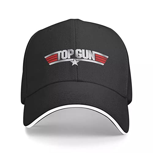 Baseballmütze Mode Top Gun Baseballmütze Unisex Erwachsene American Film Verstellbarer Papa Hut für Männer Frauen Hip Hop von PXHDZDG@