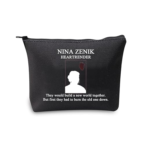 PXTIDY Six of Crows Merchandise Nina Zenik Heartrender Geschenk No Mourners Merch Ketterdam Crow Club Kosmetiktasche Buchgeschenk, Schwarz , Einheitsgröße, Make-up-Tasche von PXTIDY