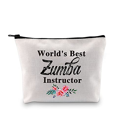 PXTIDY World's Best Zumba Instructor Make-up-Tasche Zumba Lehrer Geschenk Zumba Tanzlehrer Wertschätzung Geschenke Kosmetiktasche, Beste Zumba von PXTIDY
