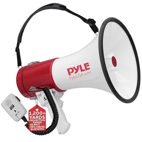 Pyle PMP52BT Pyle Pro bluetooth megaphone with AUX (3.5mm) Input Built-in USB Flash & SD Memory Card Readers and von Pyle
