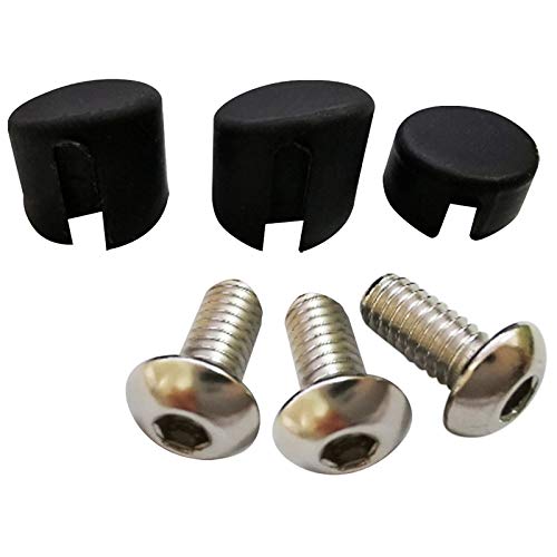 1 Set Schutzblech-Schraubdeckel für Roller, hinten und hinten, Gummikappe, Schraubverschluss, für -Roller-Teile (schwarz) von PYNQ