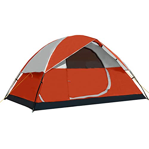 Pacific Pass Unisex-Erwachsene Kuppel für 4 Personen Zelt mit abnehmbarem Regenvlies, einfaches Aufstellen für Camping, Rucksackreisen, Wandern, Outdoor, Orange, 108.3 82.7 59.8" von Pacific Pass
