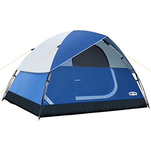 Pacific Pass Unisex-Erwachsene 6 Person Family Dome Tent Mit abnehmbarem Regenschutz, einfache Einrichtung für Camping, Rucksackreisen, Wandern, Outdoor, Marineblau, 118.1118.174.8" von Pacific Pass
