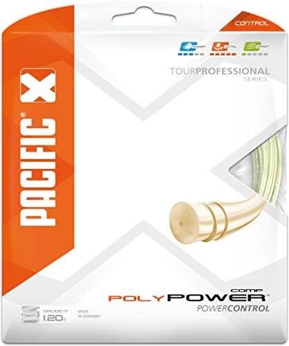 pacific Tennissaite Poly Power COMP - 12.20m-Garnitur, natur, 1.20mm/17, PC-2069.00.00 von Pacific