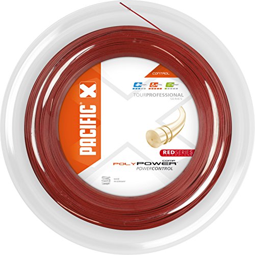 pacific Tennissaite Poly Power COMP Red Series - 200m-Rolle, rot, 1.25mm/16L, PC-2067.74.24 von Pacific