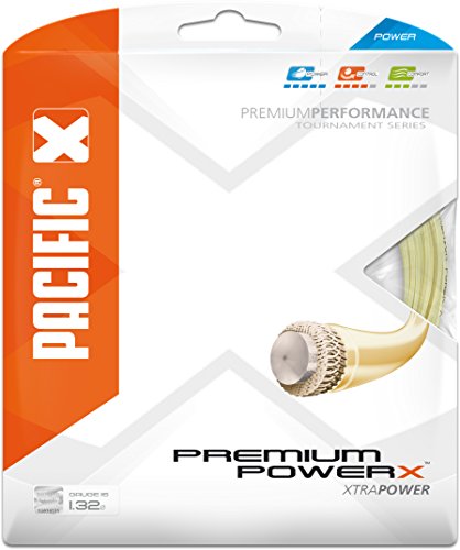 pacific Tennissaite Premium Power X - 12.20m-Garnitur, natur, 1.32mm/16, PC-2128.00.00 von Pacific