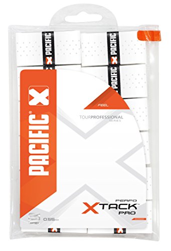 Pacific Unisex Tennis Håndtagsbånd X Tack Pro Perfo Hvid 12 stk Griffband, Weiß, 0.55mm EU von Pacific
