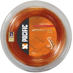 Pacific X FORCE-220m-Rolle Tennissaite, transparent-Orange, 1.19mm/18 von Pacific