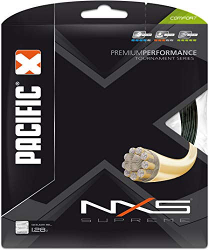 pacific Tennissaite NXS Supreme - 12.20m-Garnitur, schwarz, 1.23mm/17, PC-2103.00.12 von Pacific