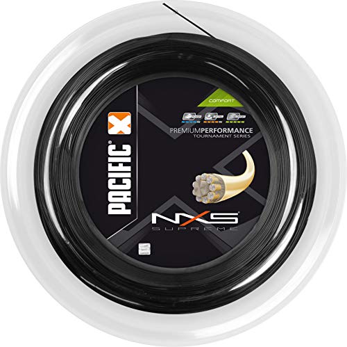 pacific Tennissaite NXS Supreme - 200m-Rolle, schwarz, 1.33mm/16, PC-2105.74.12 von Pacific