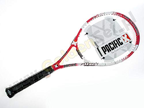 pacific Tennisschläger Attack - bespannt - mit Hülle, rot/ weiss, 2: (4 1/4), PC-0175.02.11 von Pacific