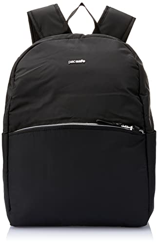 Pacsafe Stylesafe Backpack, großer Daypack für Damen, Anti-Diebstahl Tasche, Schulterrucksack mit Diebstahlschutz, Sicherheits-Features - 12 Liter, Uni, Black/Schwarz von Pacsafe