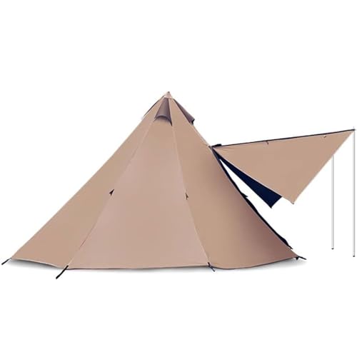 Indisches Camping Tipi Zelt Für 5-8 Personen 3000 Mm Pyramidenzelt Doppellagig Wasserdicht Mit Kocherloch Für Camping Wandern Picknick Garten von PacuM