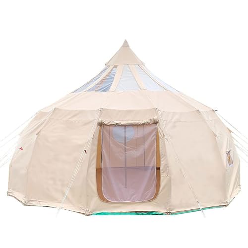 Outdoor-Leinwandzelt 4 Season Luxury Fabric Tent, Large Canvas Glamping Tent, Jurte Für Camping, Wandern, Parties von PacuM