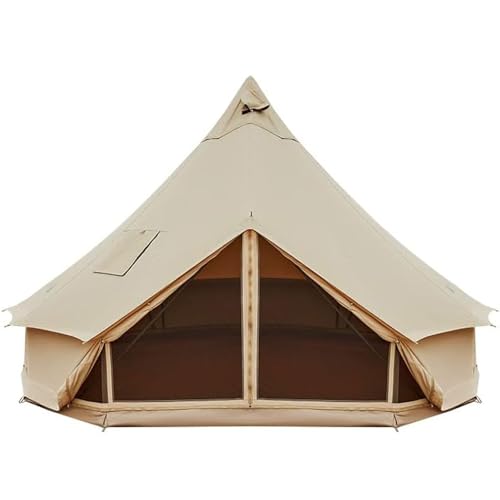 Zeltglocke Mit Herdanschluss, 4-Jahreszeiten-Luxus-Glamping-Zelt, wasserdichte Jurtenzelte Für Familien-Camping, Outdoor-Jagd-Party von PacuM