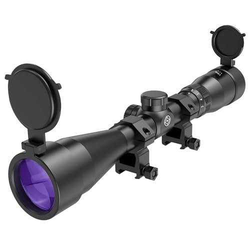 Paike 3-9x40 Zielfernrohr, spezielles Violettes Objektiv mit Klappdeckel, Jagdfernrohr mit 20-mm-Halterung von Paike