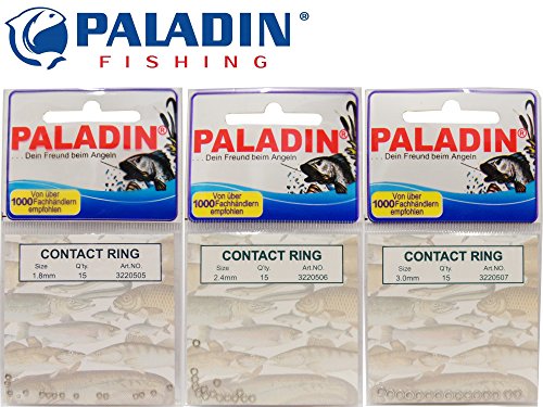 15 Contact Ring Rings Ringe D-Rigs & Raubfisch Rigs, Durchmesser:2.4mm von Paladin