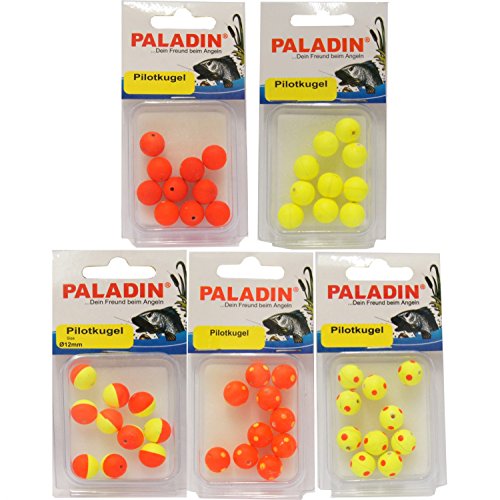 Paladin 10C2330218C10 10 Schwimmkugeln für Forellenfischen, Gelb/Rote Punkte, 8 mm, Unisex Erwachsene von Paladin