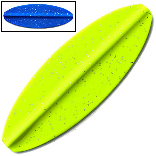 Paladin Durchlaufblinker - Forellenblinker Inline Spoon, Gewicht:3.5g, Farbe:blau-Glitter/fluogelb-Glitter von Paladin