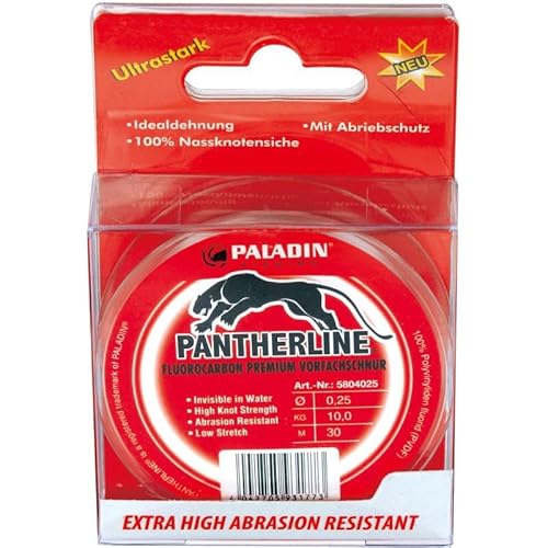 Paladin Fluo Carbon Schnur 30m 0,30mm 13kg - für Vorfächer zum Spinnangeln, Fluorocarbon Vorfachschnur, Vorfach aus Fluorocarbon von Paladin