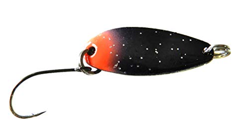 Paladin Trout Spoon 2,5g - Forellenblinker, Farbe:schwarz-rot-Glitter/schwarz von Paladin