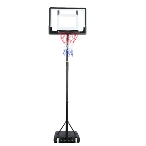 Panana Basketballkorb mit Rollen Basketballständer Basketballanlage Standfuß mit Wasser oder Sand Höheverstellbar für Indoor oder Outdoor (219-279 cm) von Panana