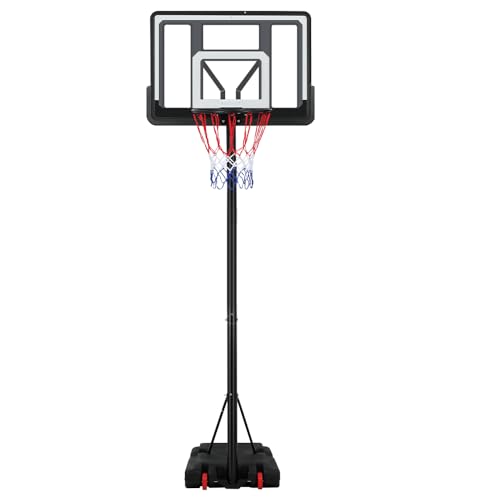 Panana Outdoor Basketballständer Höhenverstellbar 260-320cm Freistehendes Tragbares Basketballkorb-Netzsystem auf Rädern für Kinder, Jugendliche und Erwachsene von Panana